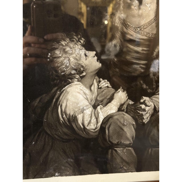 After Sir Joshua Reynolds, Count Ugolino Della Gherardesca, 1790, Mezzotint on Canvas, Framed For Sale - Image 9 of 12