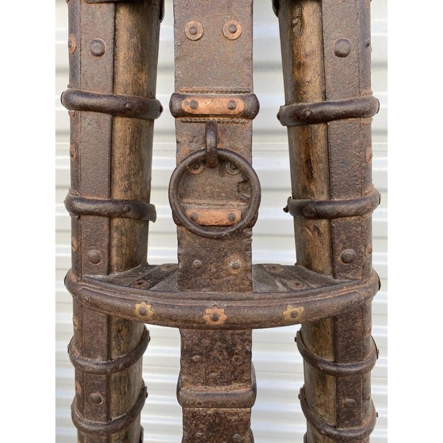 18th Century Antique Indian Ox Cart Brass Decorations- a Pair For Sale In West Palm - Image 6 of 8