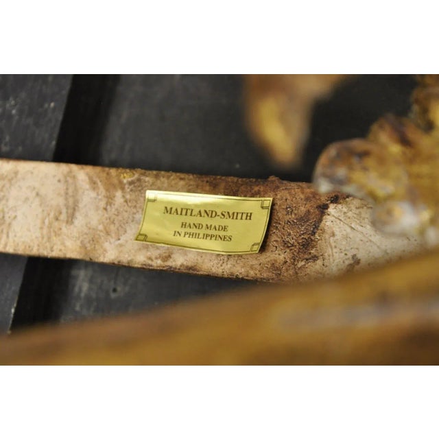 Late 20th Century Maitland Smith Italian Grotto Style Branch and Bird Figural Pedestal Side Table For Sale - Image 9 of 12