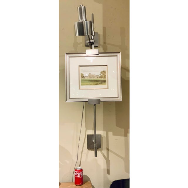 2020s Arteriors Modern Satin Nickel Art Ajustable Wall Sconce For Sale - Image 5 of 5