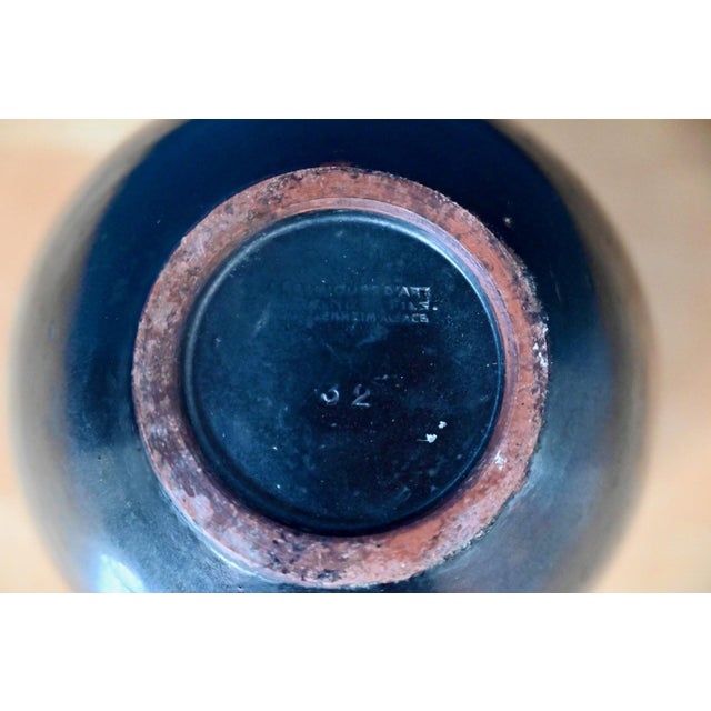 Ceramic Black Glazed Ceramic Vase from Elchinger, Soufflenheim, Alsace, 1950s For Sale - Image 7 of 8