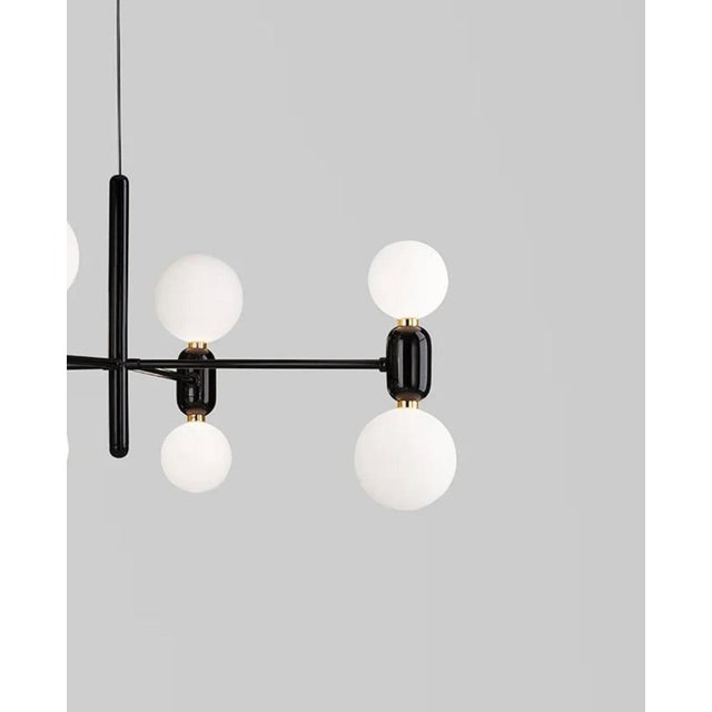 Black Aballs Suspension Lamp in Ceramic and Glass by Jaime Hayon for Parachilna For Sale - Image 6 of 12