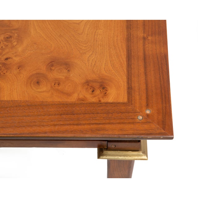 Mastercraft Mid Century Burl Brass Coffee End Side Table Unmarked For Sale - Image 12 of 16