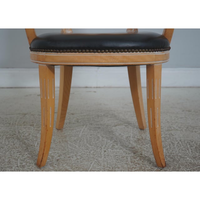 Black Set of 6 Italian Grotto Style Shell Back Dining Room Chairs For Sale - Image 8 of 18