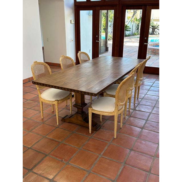 Kreiss Attributed to Kreiss Collection Deauville Table (Includes 6 Kreiss Chairs for Free With Purchase) For Sale - Image 4 of 17