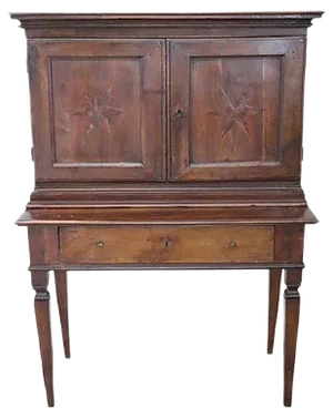 Antique Inlaid Walnut Secretaire, 1780s