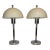 Italian Vintage 1960’s Space Age Chrome Lamps a Pair For Sale