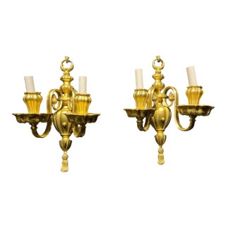 1920s Caldwell Gilt Bronze Sconces For Sale