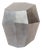 Three Rocks High Side Table in Aged Silver Leaf from Insidherland For Sale