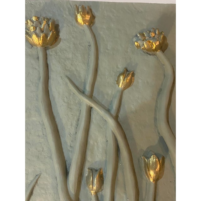 Vintage Wall Plaque With Foliate Relief For Sale - Image 4 of 8