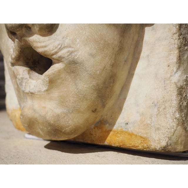 15th or 16th Century Marble Gargoyle Fountain Spout From Arezzo, Italy For Sale - Image 4 of 13