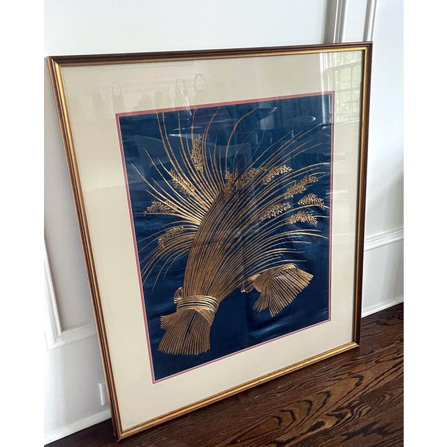 Mid-Century Modern Framed Japanese Embroidery Silk Panel Meiji Period For Sale - Image 3 of 11