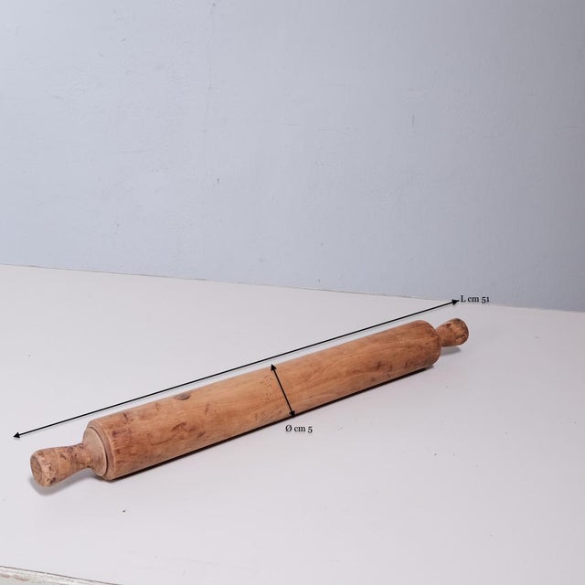 Ivory Wooden Kitchen Table with Pasta Drying Rack and Rolling Pin, 1960s For Sale - Image 8 of 17