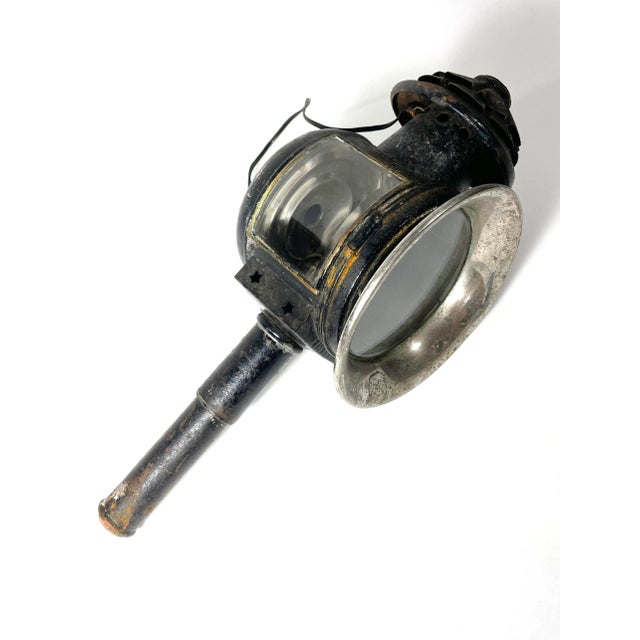 Antique French carriage lantern with cut out star design. Sourced in Provence, France