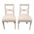 Pair of Early 20th C. Swedish Painted Side Chairs For Sale