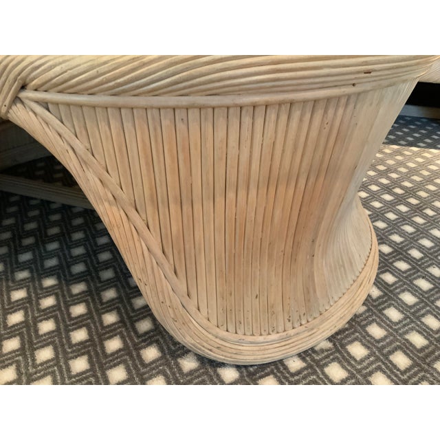 20th Century Bamboo Oval Glass Coffee Table For Sale In New York - Image 6 of 6
