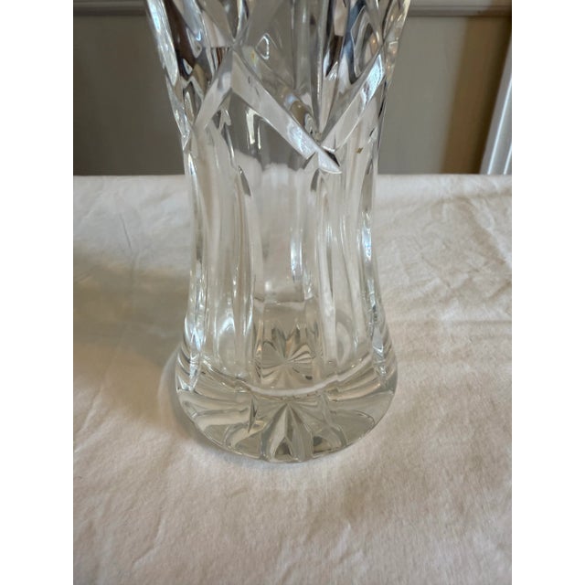 Mid-Century Modern Vintage Waterford 10" Vase in the Retired Kilrane Pattern For Sale - Image 3 of 7