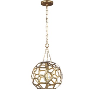 Alexa Hampton by Visual Comfort Studio Feccetta Small Pendant, Gold For Sale