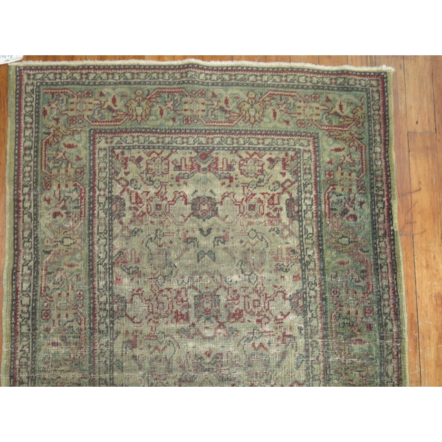 Shabby Chic Long Gray Late 19th Century Turkish Runner - 2'6" x 15'4" For Sale - Image 3 of 8