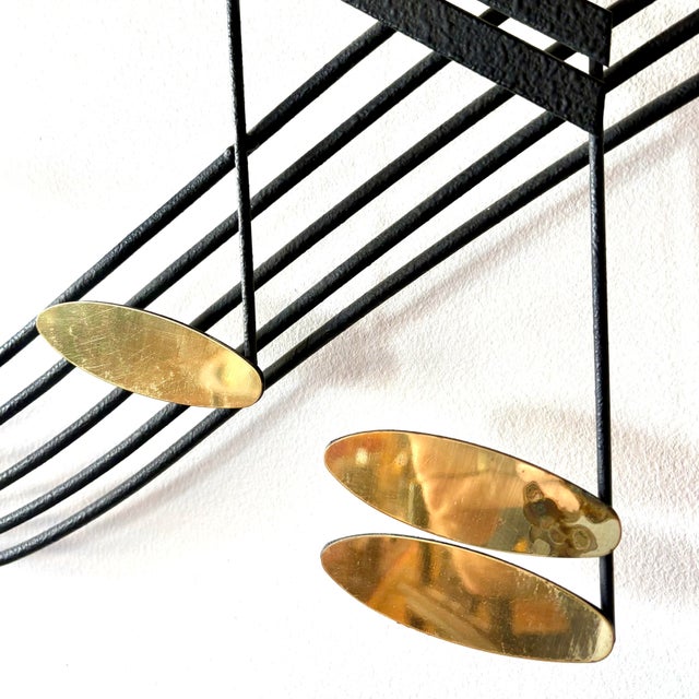 Rare Musical Note Metal Wall Sculpture by Curtis Jere, Signed For Sale In Oklahoma City - Image 6 of 7
