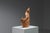 A striking and highly distinctive vintage sculpture carved from solid walnut, featuring a powerful, organic form and a...