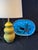 1940s Mid Century Modern Italian Cubist Ceramic Platter Fisherman With Stars Moonlight and Cat in Bright Blue Glaze For Sale - Image 10 of 10