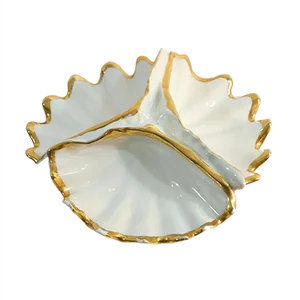 Italian Porcelain Clam Shell Bowl by Capo di Monte, 1960s