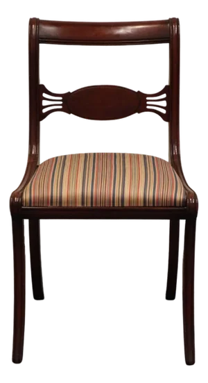 Vintage Antique Solid Mahogany Duncan Phyfe Style Dining Side Chair