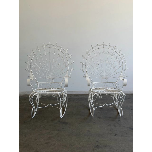 1970s 1970s Salterini Style Iron Peacock Rocking Chair For Sale - Image 5 of 18