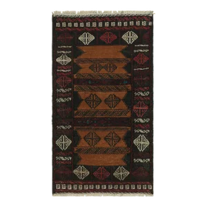 Vintage Afghan Kilim Rug With Polychromatic Stripes, From Rug & Kilim