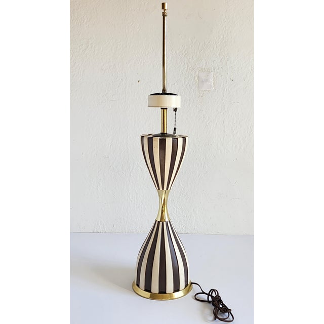 Mid Century Modern "Harlequin" Table Lamp by Gerald Thurston For Sale - Image 10 of 12
