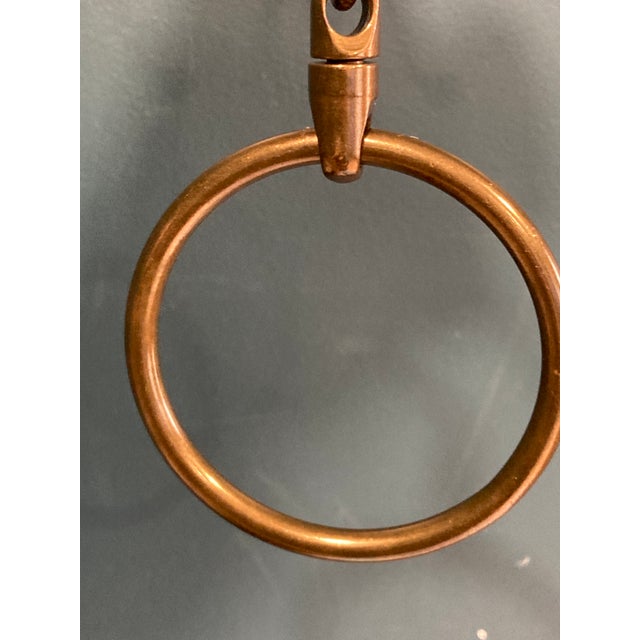 Metal Vintage Brass Swivel Hook With Ring Industrial Hardware For Sale - Image 7 of 7