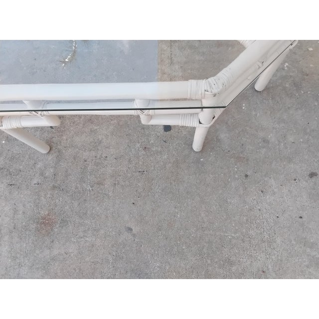 1960s 1960s Hollywood Regency Faux Bamboo Cocktail Table For Sale - Image 5 of 9