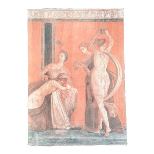 Vintage Original Greek Figural Oil on Canvas