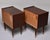 Wood Mid-Century Walnut Nightstands With Brass Inlay -Pair For Sale - Image 7 of 11