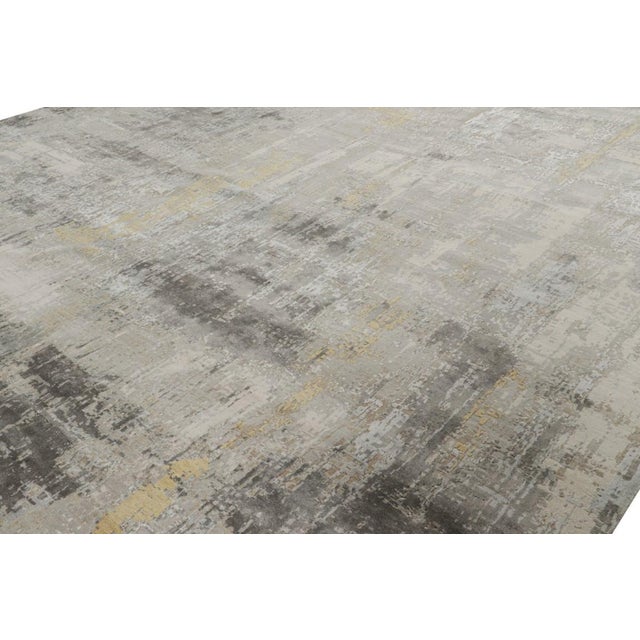 Made with hand-knotted wool and art silk, this 3x20 abstract rug is a bold and exciting new oversized addition to Rug &...