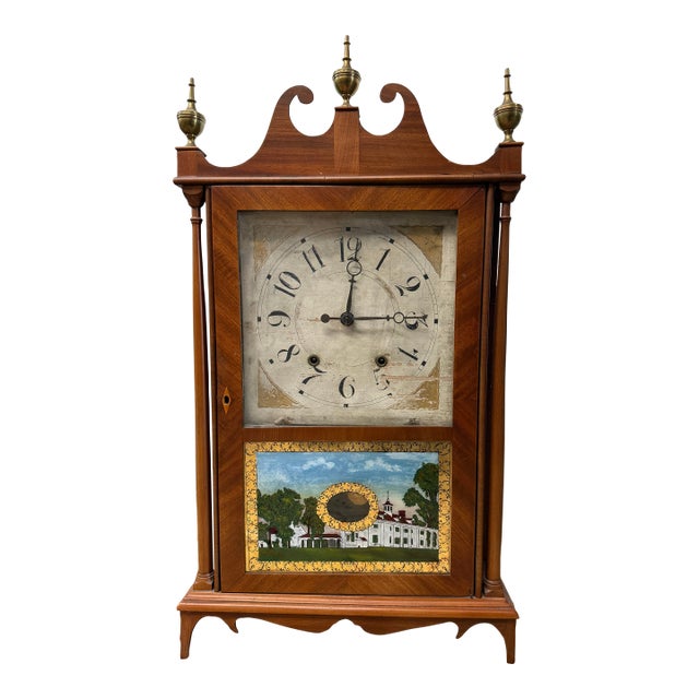 Seth Thomas Pillar & Scroll Shelf Clock, 19th Century For Sale