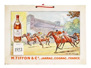 1923 Vintage French Cognac Advertisement, Horse Racing