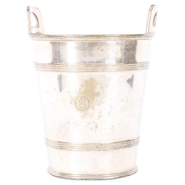 Antique Art Deco Silver-Plated Champagne Cooler attributed to Hutton Sheffield, 1920s For Sale - Image 14 of 14