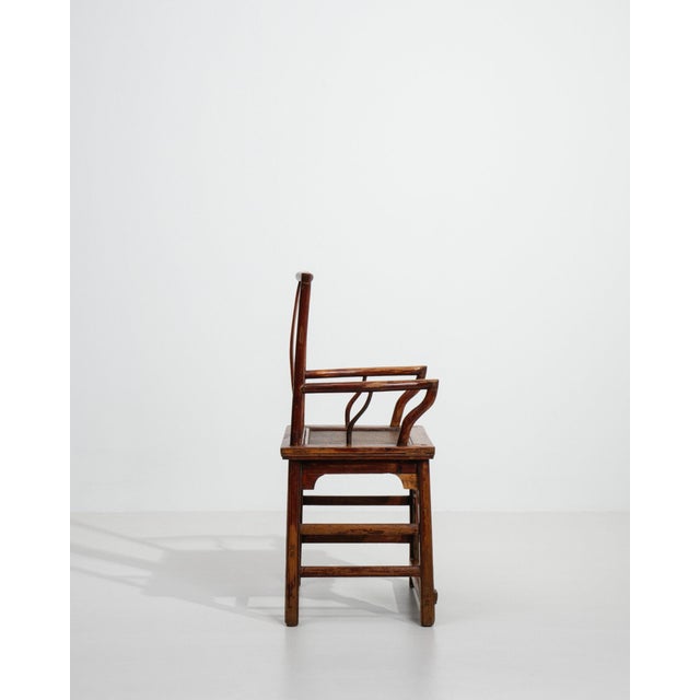19th Century 19th Century France Ming Brown Wood Lounge Chair For Sale - Image 5 of 11