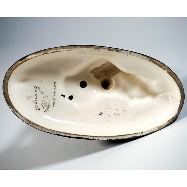 Art Deco Posing Dancer & Pierrot Group attributed to Lorenzl for Goldscheider, Vienna, Austria, 1933 For Sale - Image 6 of 7