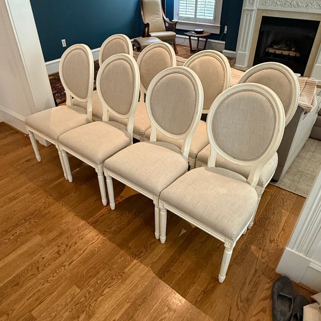 Set of 8 Restoration Hardware French Dining Chairs For Sale - Image 10 of 14