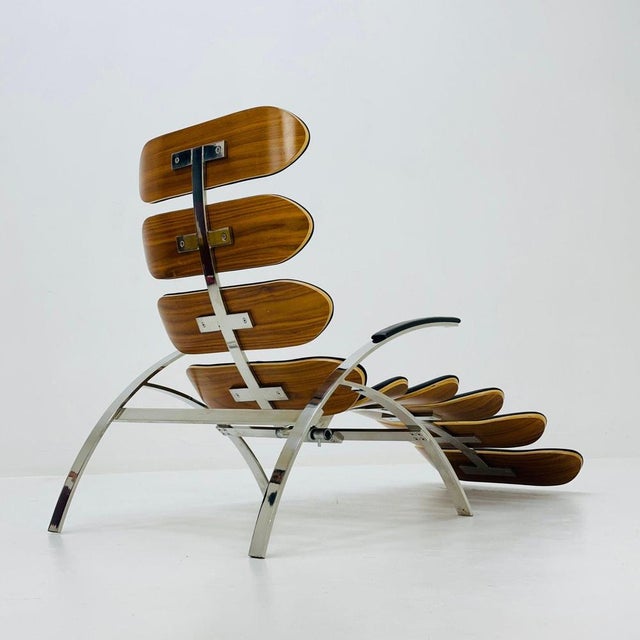 Mid-Century Bauhaus Lounge Chair in Black Leather, 1980s For Sale - Image 4 of 11