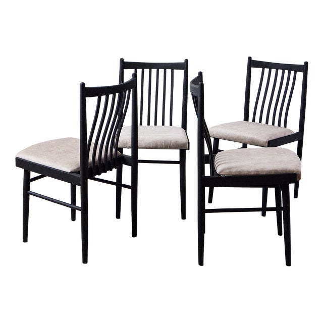 Wooden Dining Chairs from Tatra Nabytok, 1960s, Set of 4 For Sale