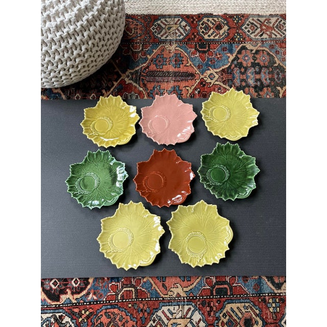 Mid-Century Modern 1940s Steubenville Woodfield Collection Leaf Plates-Set of 8 For Sale - Image 3 of 11