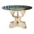Mid 20th Century Italian Neoclassical Cast-Stone Koi Fish, Dolphin Pedestal Table With Glass Top For Sale