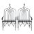 Vintage Substantial Wrought Iron Throne Chairs, a Pair For Sale