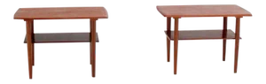 Mid-Century Danish Modern Teak End Tables by Povl Dinesen- a Pair