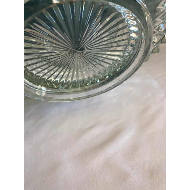 Glass Vintage Large Indiana Glass Basket For Sale - Image 7 of 8