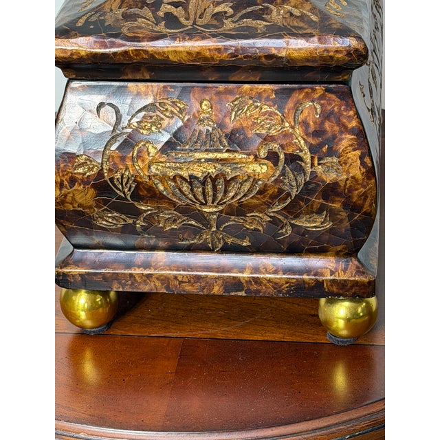 Brown Vintage Decorative Casket Box or Tea Caddy by Maitland-Smith For Sale - Image 8 of 10